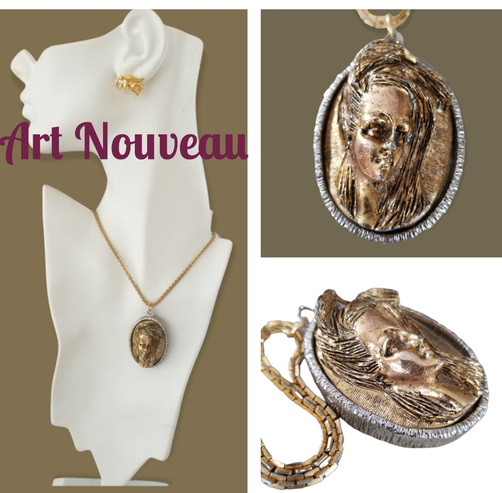 Vintage 1920s Art Nouveau Pendant Necklace